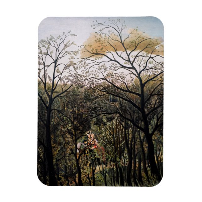 Henri Rousseau - Rendezvous in the Forest Magnet (Vertical)