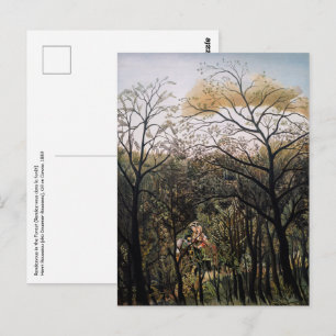 Henri Rousseau - Rendezvous in the Forest Postcard