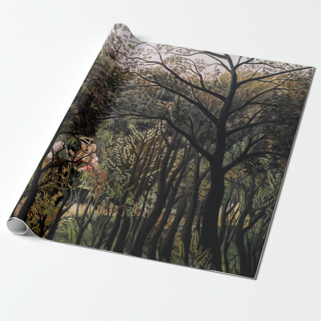 Henri Rousseau - Rendezvous in the Forest Wrapping Paper (Unrolled)