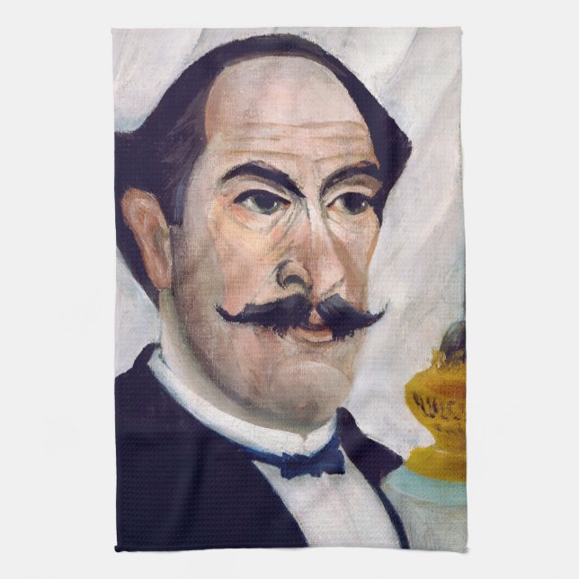 Henri Rousseau - Self Portrait Tea Towel (Vertical)