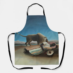 Henri Rousseau Sleeping Gypsy Lion Painting Apron