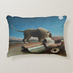 Henri Rousseau Sleeping Gypsy Lion Painting Decorative Cushion