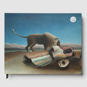 Henri Rousseau Sleeping Gypsy Lion Painting Guest Book