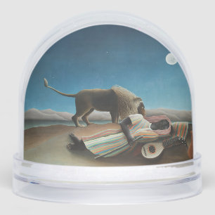 Henri Rousseau Sleeping Gypsy Lion Painting Snowglobe