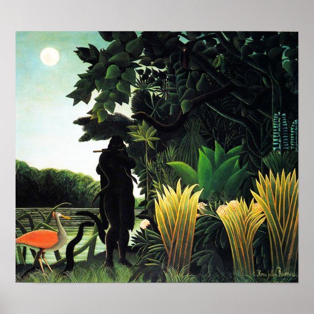 Henri Rousseau Snake Charmer Poster (Front)