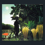 Henri Rousseau Snake Charmer Print<br><div class="desc">Henri Rousseau Snake Charmer print. Oil painting on canvas from 1907. One of Henri Rousseau’s most captivating jungle paintings, The Snake Charmer depicts a mysterious flute player cloaked in darkness charming snakes out of the jungle foliage. The charmer stands on the edge of a river beside a pink water bird...</div>