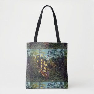 Henri Rousseau Struggle between Tiger and Bull Tote Bag