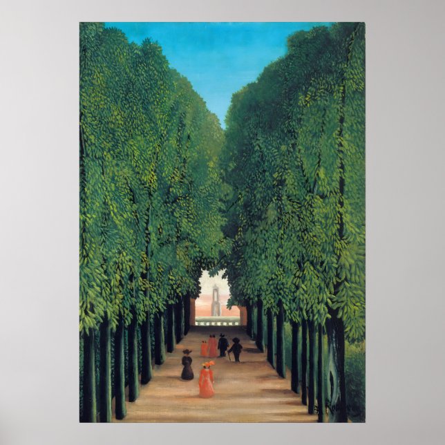 Henri Rousseau - The Avenue in Saint-Cloud Park Poster (Front)