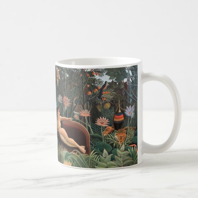 Henri Rousseau The Dream Jungle Flowers Surrealism Coffee Mug (Right)