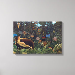Henri Rousseau The Dream - Jungle Woman w Animals Canvas Print
