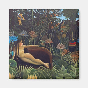 Henri Rousseau The Dream - Jungle Woman w Animals Magnet