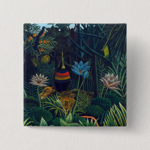 Henri Rousseau - The Dream / Le Reve 15 Cm Square Badge