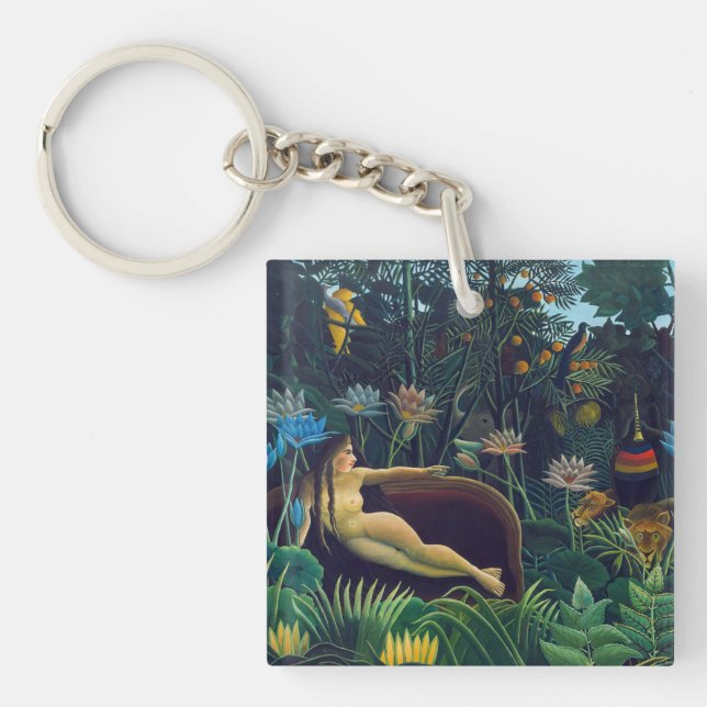 Henri Rousseau - The Dream / Le Reve Key Ring (Front)