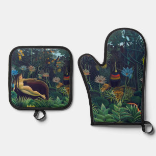 Henri Rousseau - The Dream / Le Reve Oven Mitt & Pot Holder Set
