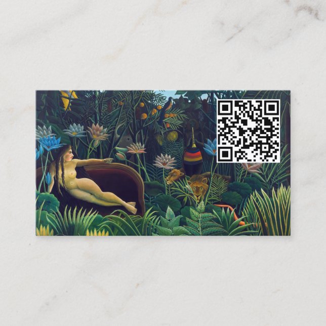 Henri Rousseau - The Dream / Le Reve - QR Code Business Card (Front)