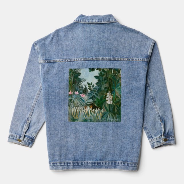 Henri Rousseau - The Equatorial Jungle Denim Jacket (Back)