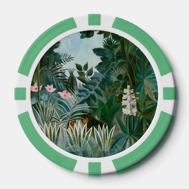 Henri Rousseau - The Equatorial Jungle Poker Chips (Front)