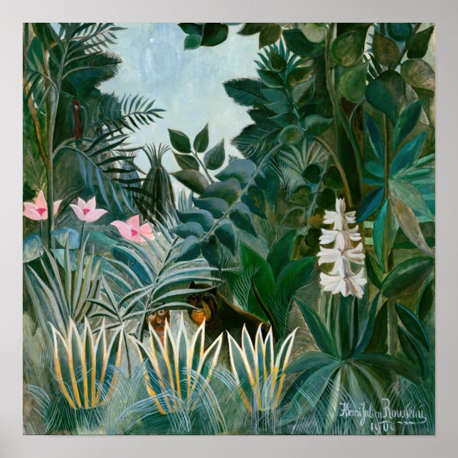 Henri Rousseau - The Equatorial Jungle Poster (Front)