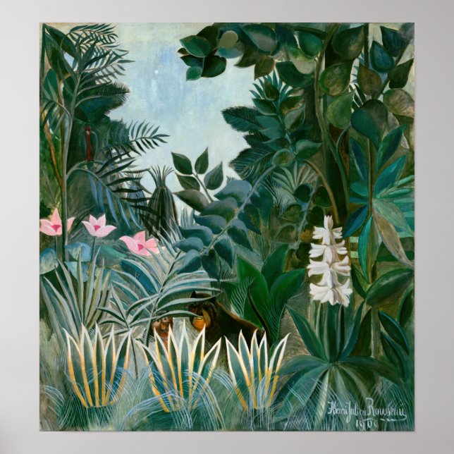 Henri Rousseau - The Equatorial Jungle Poster (Front)
