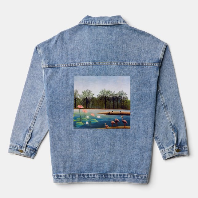 Henri Rousseau - The Flamingoes Denim Jacket (Back)