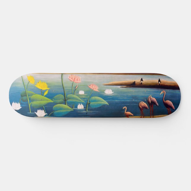 Henri Rousseau - The Flamingoes Skateboard (Horz)