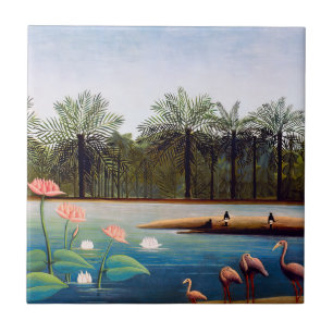 Henri Rousseau - The Flamingoes Tile