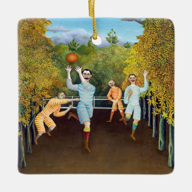 Henri Rousseau - The Football Players Ceramic Ornament (Front)