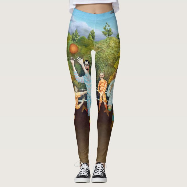 Henri Rousseau - The Football Players Leggings (Front)
