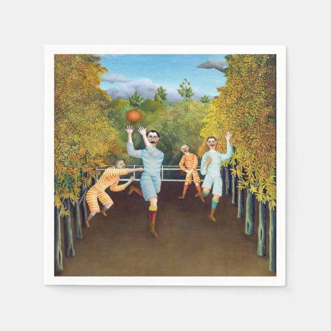 Henri Rousseau - The Football Players Napkin (Front)