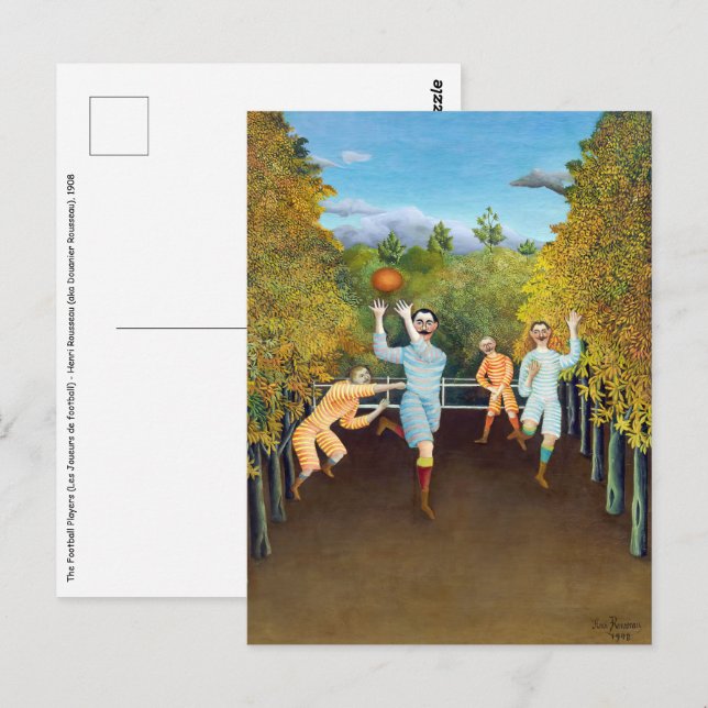 Henri Rousseau - The Football Players Postcard (Front/Back)