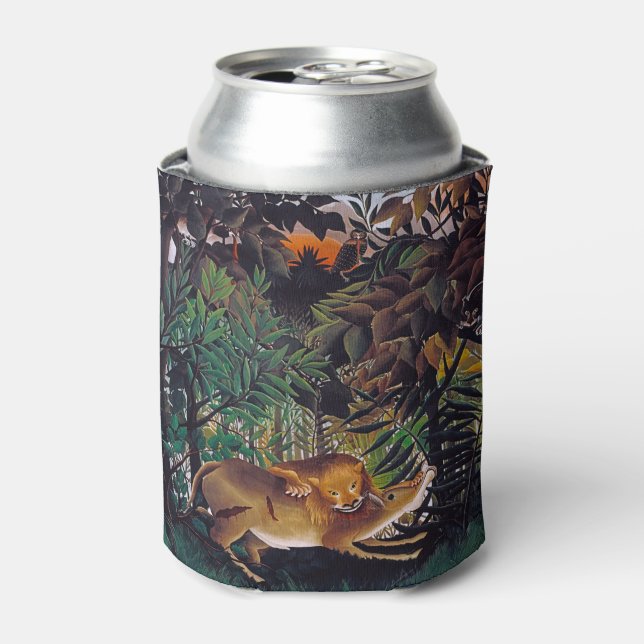 Henri Rousseau - The Hungry Lion Can Cooler (Can Front)