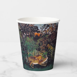Henri Rousseau - The Hungry Lion Paper Cups