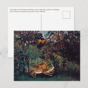 Henri Rousseau - The Hungry Lion Postcard