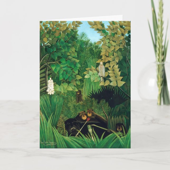 Henri Rousseau - The Merry Jesters Card (Front)