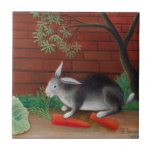 Henri Rousseau - The Rabbit's Meal Tile<br><div class="desc">The Rabbit's Meal (Le repas du lapin) - Henri Rousseau (aka Douanier Rousseau),  Oil on Canvas,  1908</div>