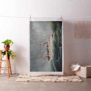 Henri Rousseau - The Ship in the Tempest Fabric