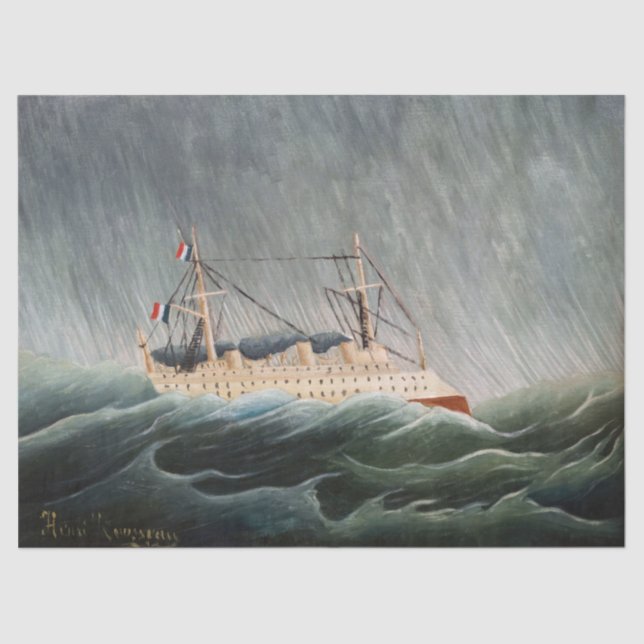 Henri Rousseau - The Ship in the Tempest Tissue Paper (Front)