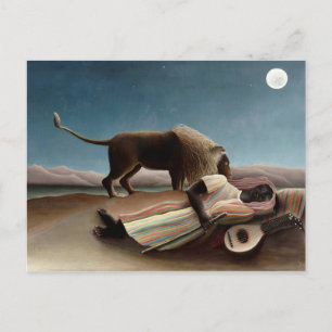 HENRI ROUSSEAU - The sleeping gypsy 1897 Postcard