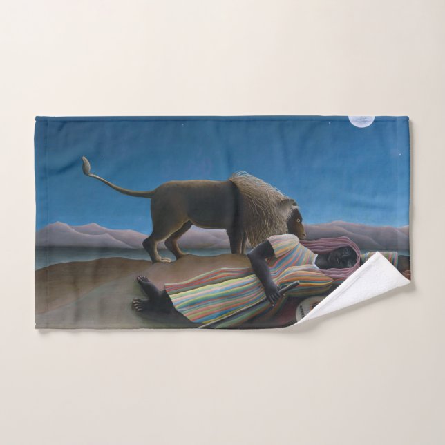 Henri Rousseau - The Sleeping Gypsy Bath Towel Set (Hand Towel)