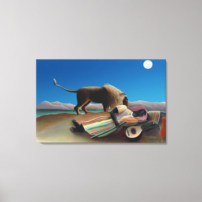 Henri Rousseau - The Sleeping Gypsy Canvas Print (Front)