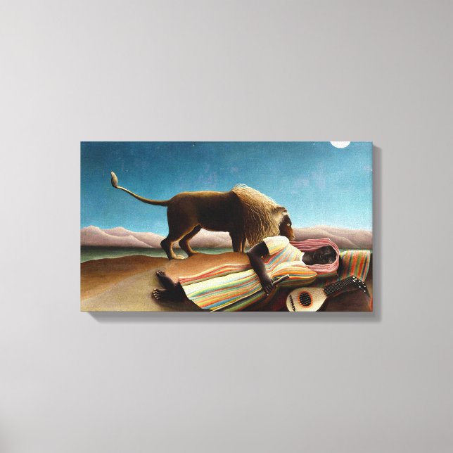 Henri Rousseau The Sleeping Gypsy Canvas Print (Front)