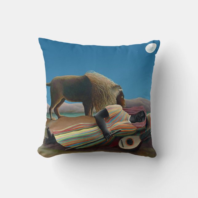 Henri Rousseau - The Sleeping Gypsy Cushion (Front)