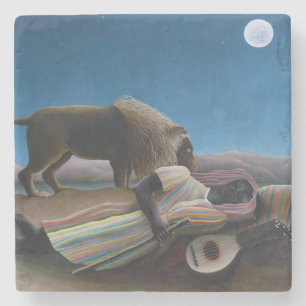 Henri Rousseau - The Sleeping Gypsy Stone Coaster