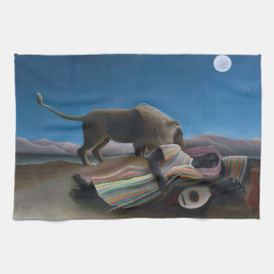 Henri Rousseau - The Sleeping Gypsy Tea Towel
