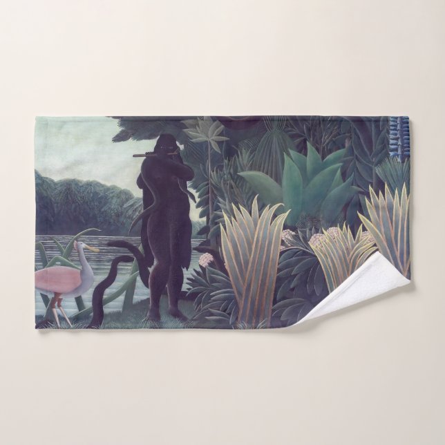 Henri Rousseau - The Snake Charmer Bath Towel Set (Hand Towel)