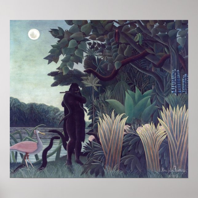 Henri Rousseau - The Snake Charmer Poster (Front)