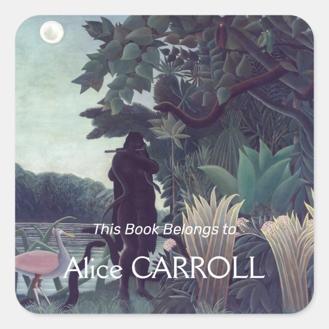 Henri Rousseau - The Snake Charmer Square Sticker (Front)