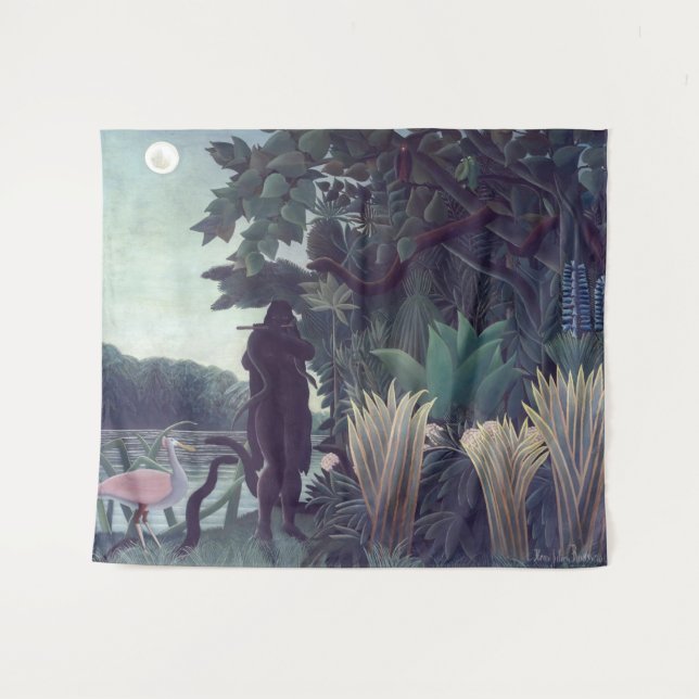 Henri Rousseau - The Snake Charmer Tapestry (Front (Horizontal))