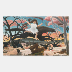 Henri Rousseau - The War Rectangular Sticker