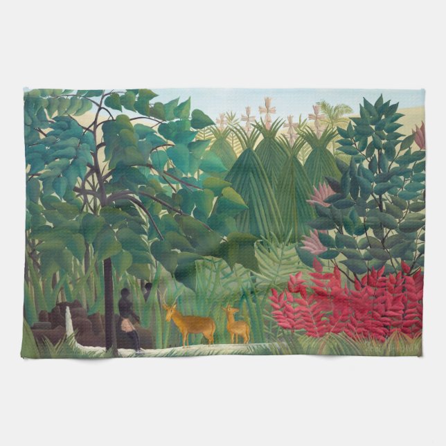 Henri Rousseau - The Waterfall Tea Towel (Horizontal)